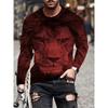 3D Tiger Print Long Sleeve T-shirt Spring And Autumn Men's Daily Casual Long Sleeve Top Urban Street Fashion Long Sleeve T-shirt