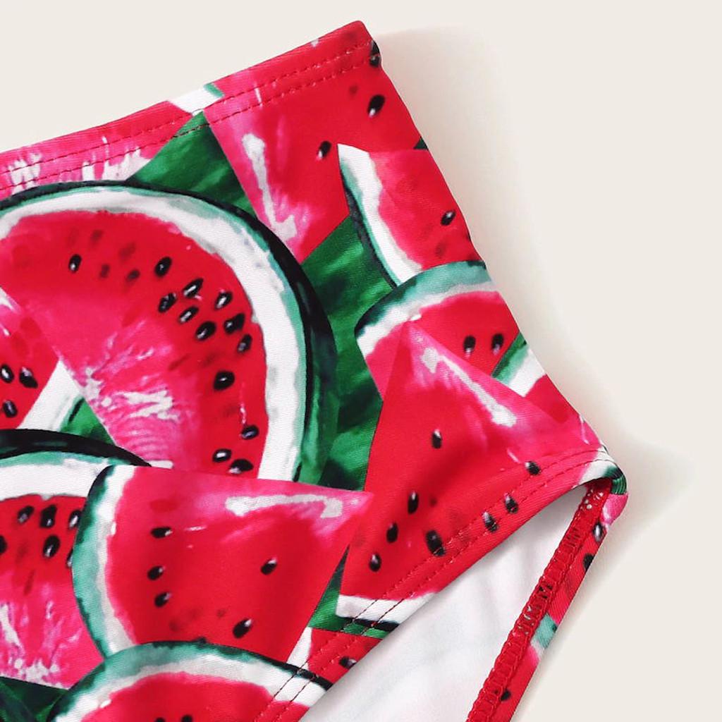 Women Print Tube Up Two Pieces Bikini Push-Up Swimsuit Swimwear Beachwear