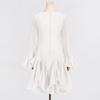 2025 Summer Women's Ruffle Design Waist-Slimming Flared Sleeve Dress