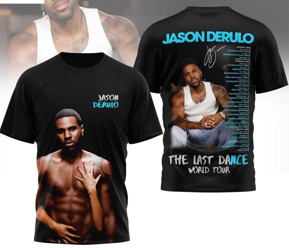 Jason Derulo The Last Dance World Tour 2026 Concert Tour Dates AOP Shirt PP2959 M