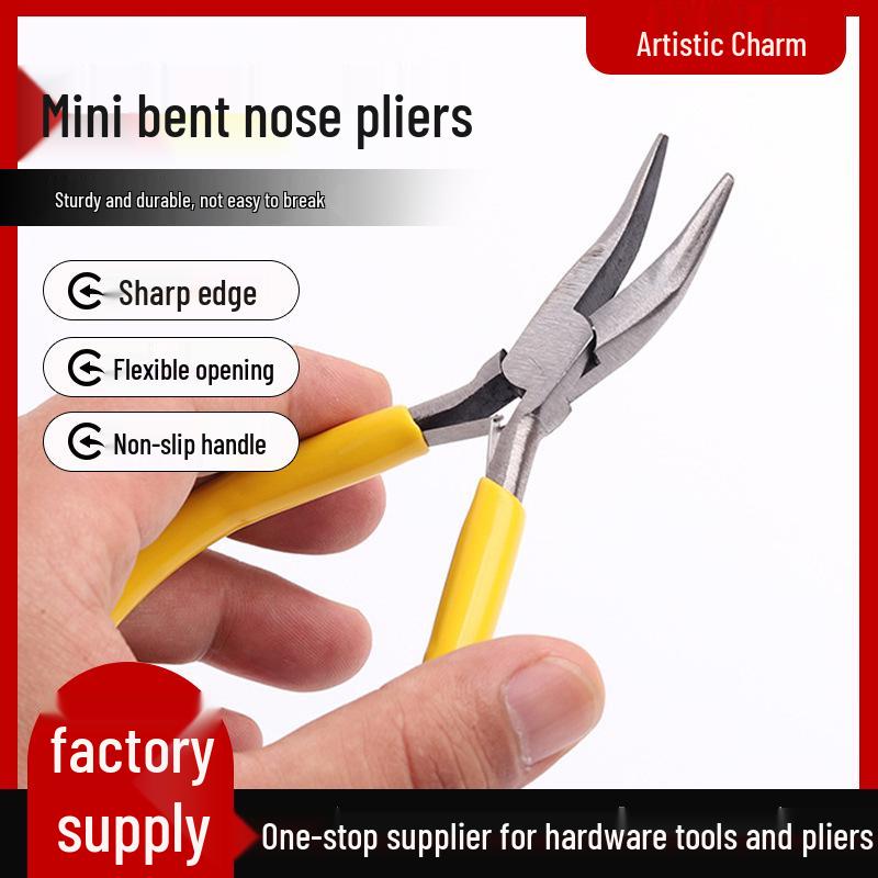 

4.5-inch Bent Nose Jewelry Pliers Tool Set for DIY Crafts, Handmade Projects, Multiple Styles