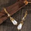 Elegant Handmade Pearls Earrings Vintage Pendant Earrings Women Ear Jewelry Perfect for Parties and Special Occasions