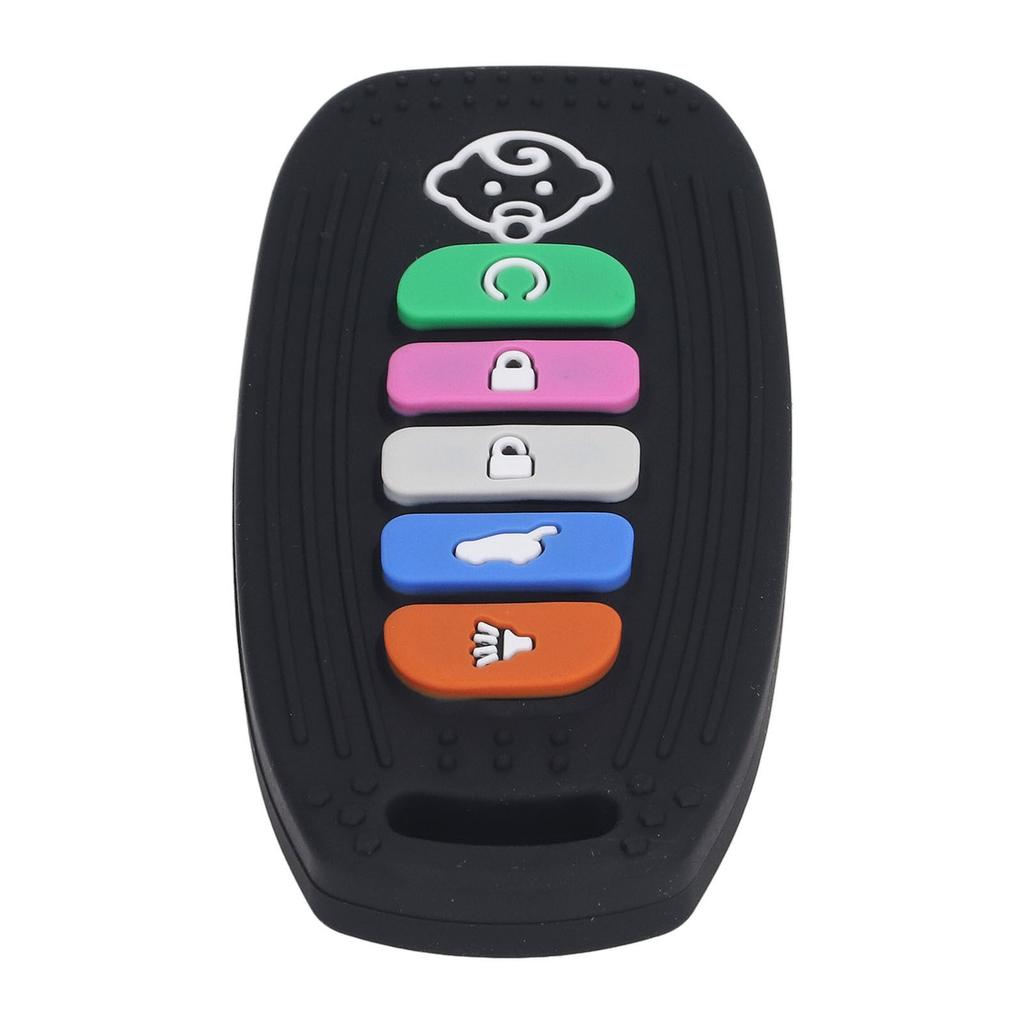 Car Remote Control Teether Silicone Relieve Soreness BPA Free Soft Safety Baby Teething Toy for Toddler Infants Black
