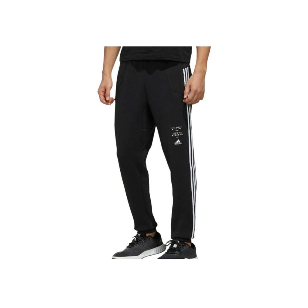 Adidas M ID Series Side Stripe Casual Training Drawstring Cuffed Knit Pants Men Pants Black ED1912