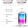 Portable Bluetooth Speaker Colorful Lights Night Light Atmosphere Lamps  Loudspeaker USB TF Card Play AUX Multiple Connection Modes