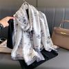 Modny nadruk Duży szal szalik dla kobiet Luksusowy projekt Pashmina Wrap Hidżab Foulard Kobiece plażowe szale Bandana Opaska na głowę Echarpe