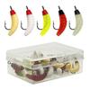 30Pcs Soft Maggot Baits Bread Worm Artificial Baits Soft Plastic Fishing Lures with Hooks for Fishing Tackle Accessories