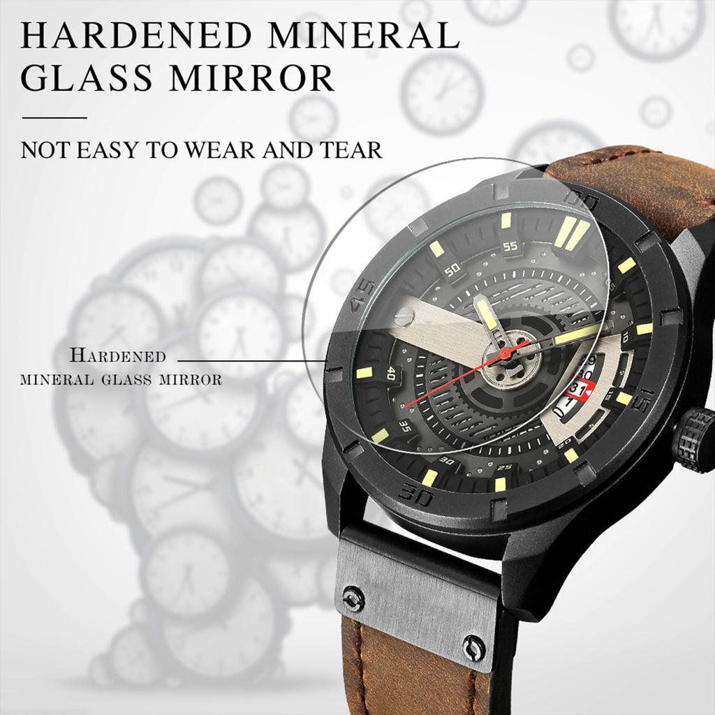  Men Watch Business Multifunctional Quartz Watch for Men Women Daily Use Stylish   Alloy Case PU Lther Strap 47mm   Black Blue Red Grey Oran
