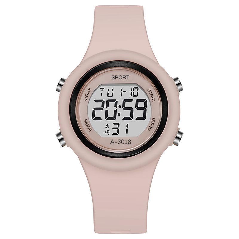 Women's Waterproof Multifunctional Luminous Sport Alarm Watch for Students