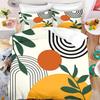 Green Plants Flamingos Anime Bedding Set Duvet Coverpolyester Suitable For Children And Adults 3-Piece Set