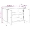 TV Cabinet with Doors Smoked Oak Finish 60 x 35 x 45 cm Engineered Wood