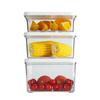 BelleLife 3-Piece Vacuum Storage Container Set, Food Storage Boxes, Freshness Preservation Containers, Refrigerator Organizer, Crisper, for Home Use,