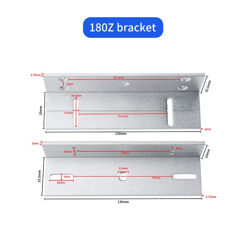 Factory Direct 180kg Magnetic Lock Bracket ZL Door Lock Bracket Electromagnetic Access Control System