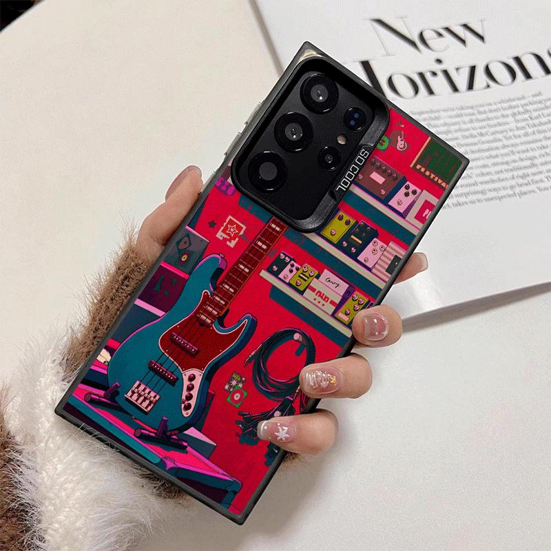 Guitar Retro Rock Music Shockproof Phone Case for Samsung Galaxy S26 Edge S25 Ultra S24 FE S23 Plus S21 Cover Anti Fall Fundas