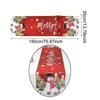 The Christmas Snowman Table Flag Is Red. Merry Christmas! Seasonal Winter Kitchen Table Decoration Is Suitable for Family Party