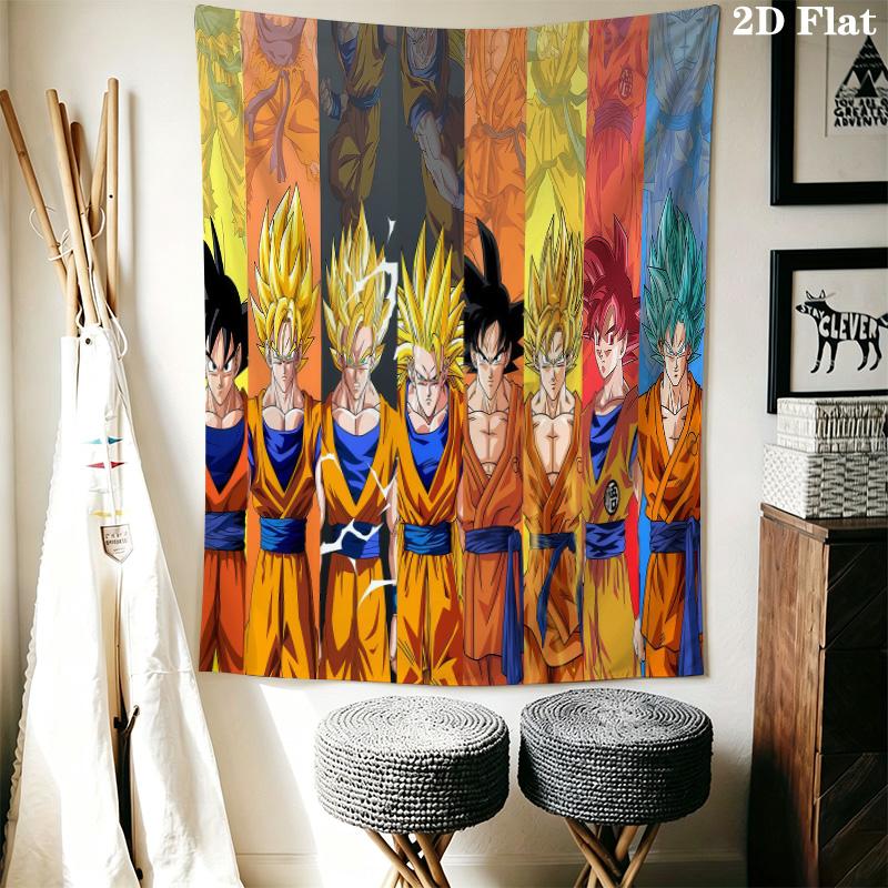 Dragon Ball Wall Tapestry Aesthetic Wall Hanging Printed Fabric Blanket Decorative Tapestries For Bedroom Living Room Home Decor