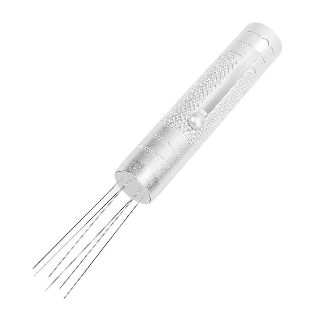 Needle Type Coffee Stirrer Telescopic Magnetic Rhombus Pattern Anti Slip Stainless Steel 6 Needles Coffee Distributor