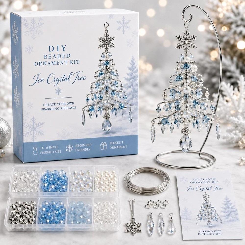 DIY Weihnachtsbaumschmuck-Set Perlen-Weihnachtsbastelset Festliche Feiertagsaktivität