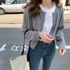 Sweater Women Cardigan Spring Autumn Thin Coat Layer Base Layer Cropped Round Neck Knit Top Wholesale