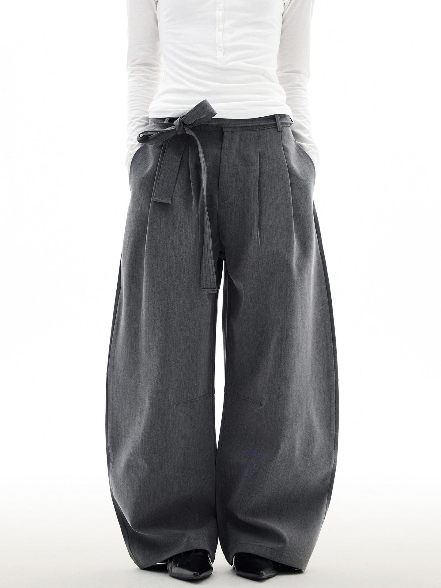 Unisex Retro Curved Sword Draped Western Trousers - New Casual Loose Straight Leg Wide Pants Trendy Extra Large