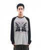 AMES-WORLDWIDE Angel Raglan Longsleeve Tee Gray
