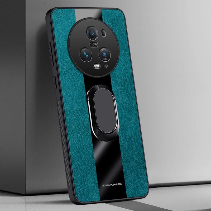 

Ring Holder Leather Case For Honor Magic 5 Pro Cover Luxury Magnetic TPU Silicone Phone Case For Honor Magic5 5 Pro 5Pro Coque Honor Magic 5 Pro червоний