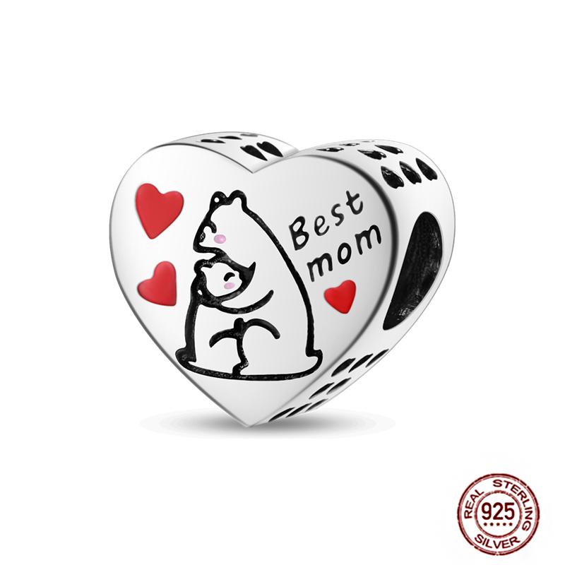 Fit Original Pendant Animal Charmscopper Pink Heart Pet Cat Dog Blue Owl Squirrel Beads Bracelet Women Diy Birthday Jewelry