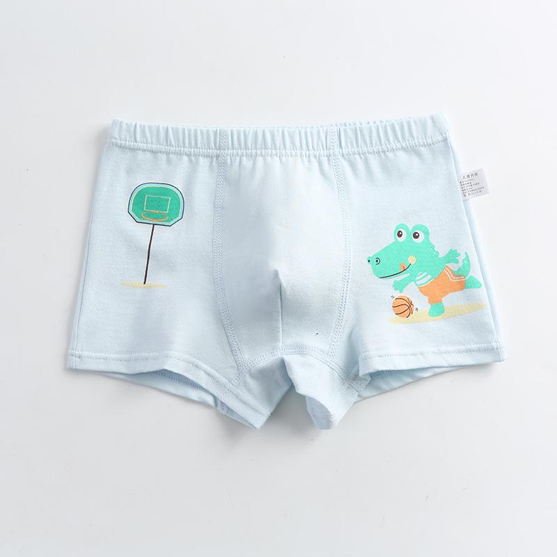 Dětské kreslené bavlněné boxerky se středním pasem - Prodyšné studentské spodní prádlo třídy A