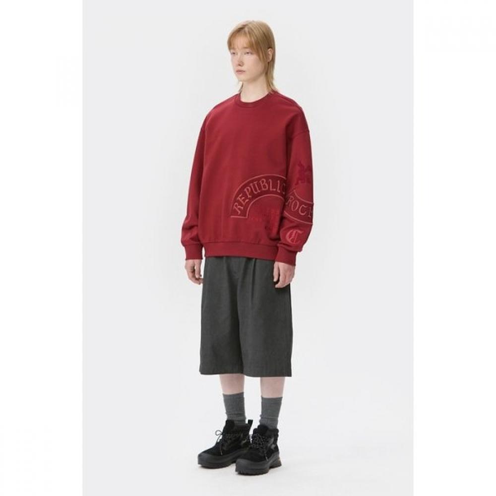 Customellow Off Season Red Graphic Sweatshirt  Cwtaw25625rex 