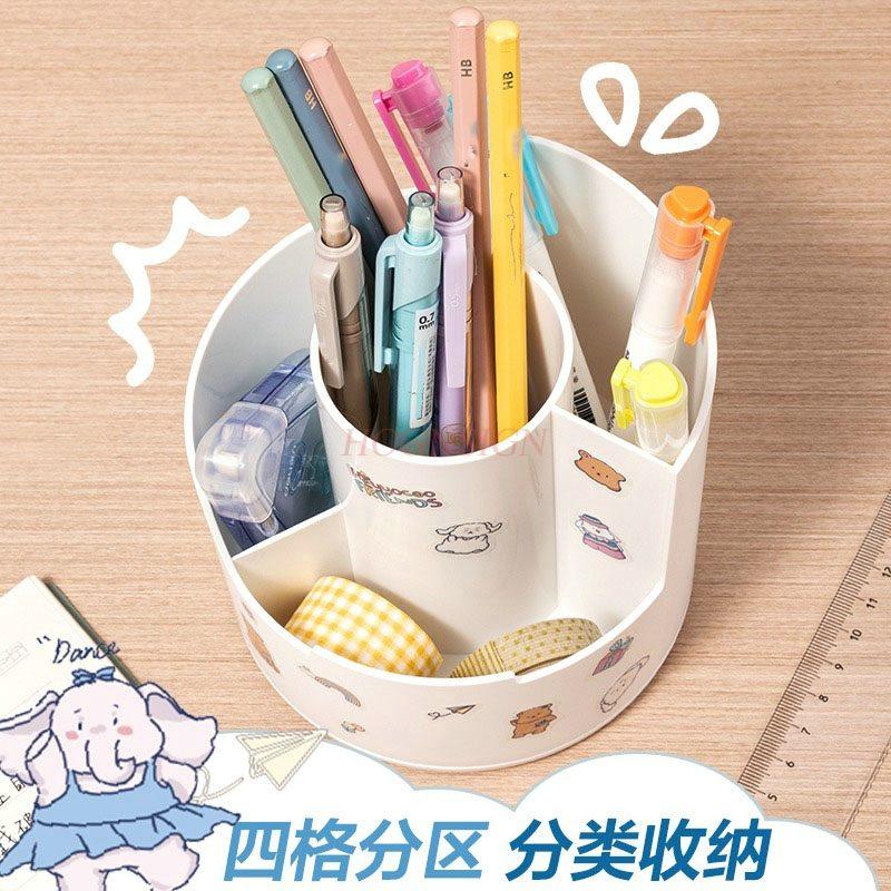 1pcs 360 degree rotating pen holder, stepped pen holder, large capacity storage box, multifunctional storage pen holder