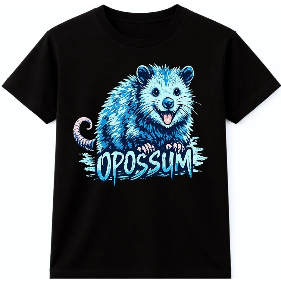 Cute Opossum T Shirt Funny Cartoon Possum Animal Lover Gift Tee S разноцветный