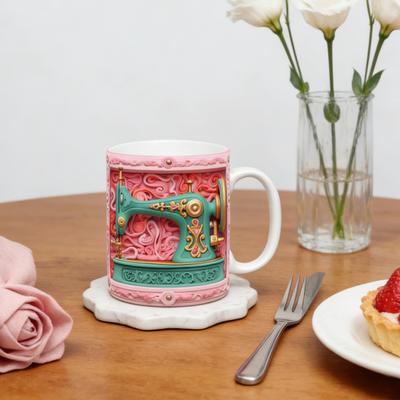 Crochet Mug Personalized Ceramic Coffee Cup Yarn Hooks And Crochet Tools Design Cup Knitting Mom