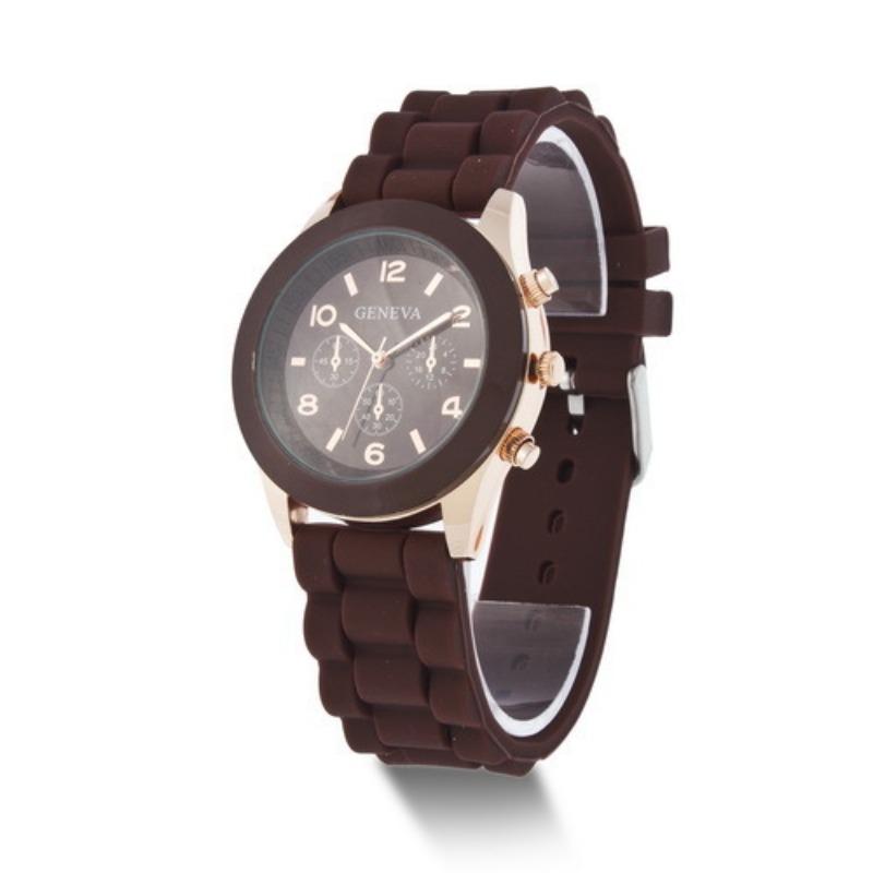 Spot GENEVA Silicone Watch Colored Jelly Student Leisure Watch Three Eyes No Diamond Geneva Watch