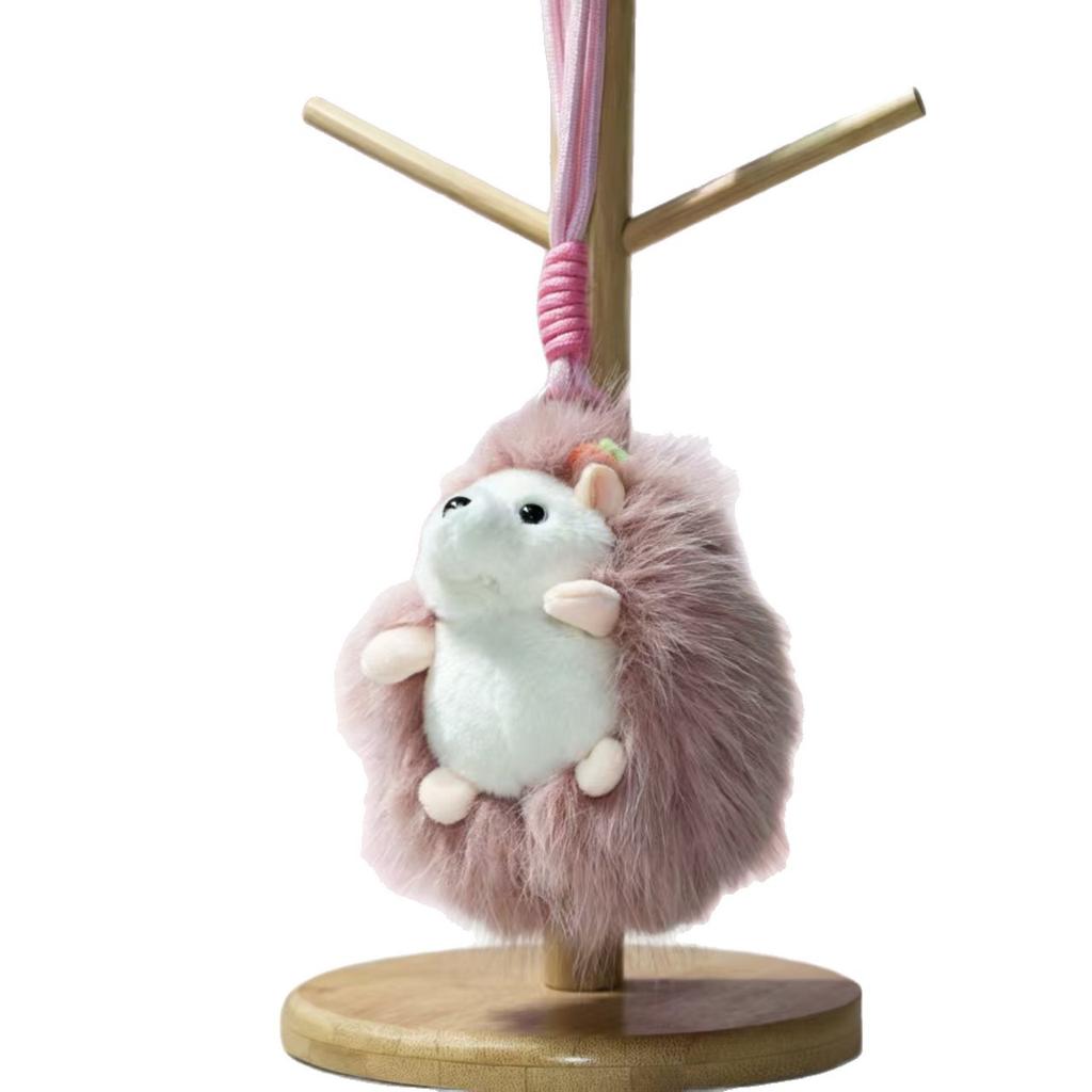 13cm Niedlicher Igel Plüsch Schlüsselanhänger, Cartoon Puppe Tasche Hängeornament, Weiches Stofftier Anhänger Spielzeug