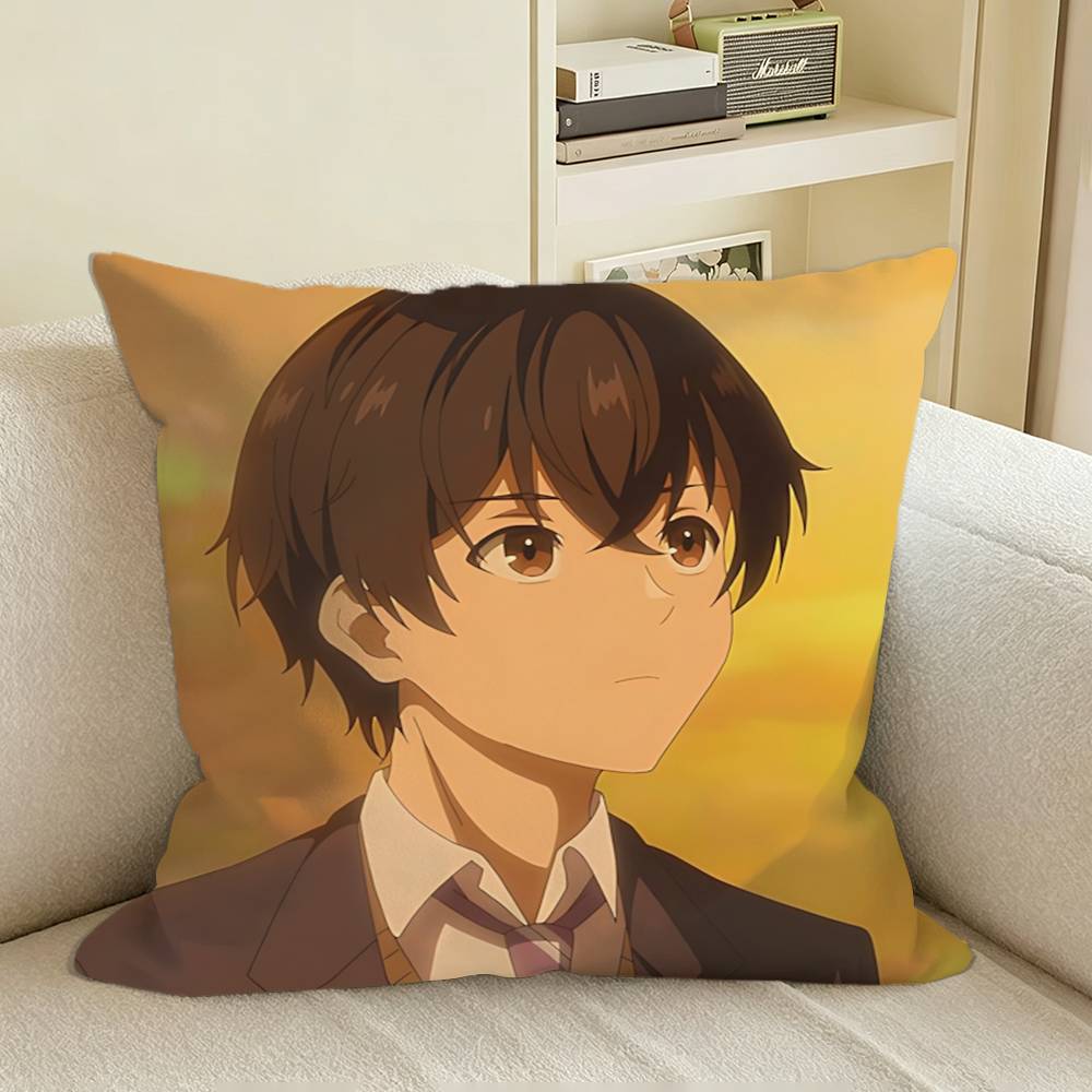 Ryuto x Runa Anime Kimizero Square Sofa Pillow Cover Solid Color Living Room Home Decor Cushion Case