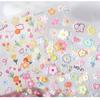 3D Reliefblumen Nagelsticker Kleines Muster Nagelkunst Aufkleber Laser Schmetterling Zubehör Klebeaufkleber DIY Dekorationsaufkleber