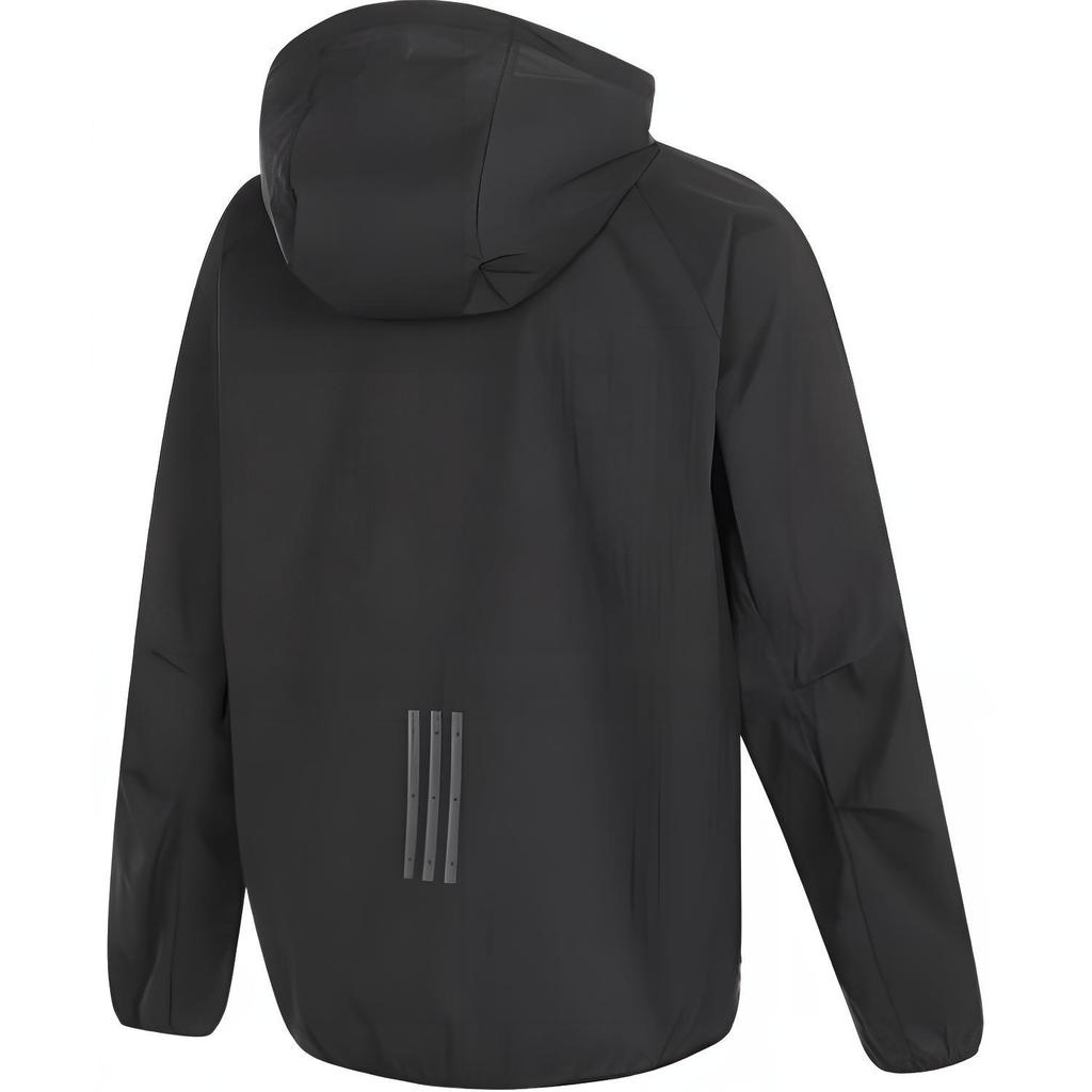 Adidas Lehká tkaná monochromatická bunda s kapucí Pánské svrchní oblečení Černá JI8658