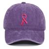 Breast Ribbon Embroidered Duckbill Cap for Sports & Sun Protection