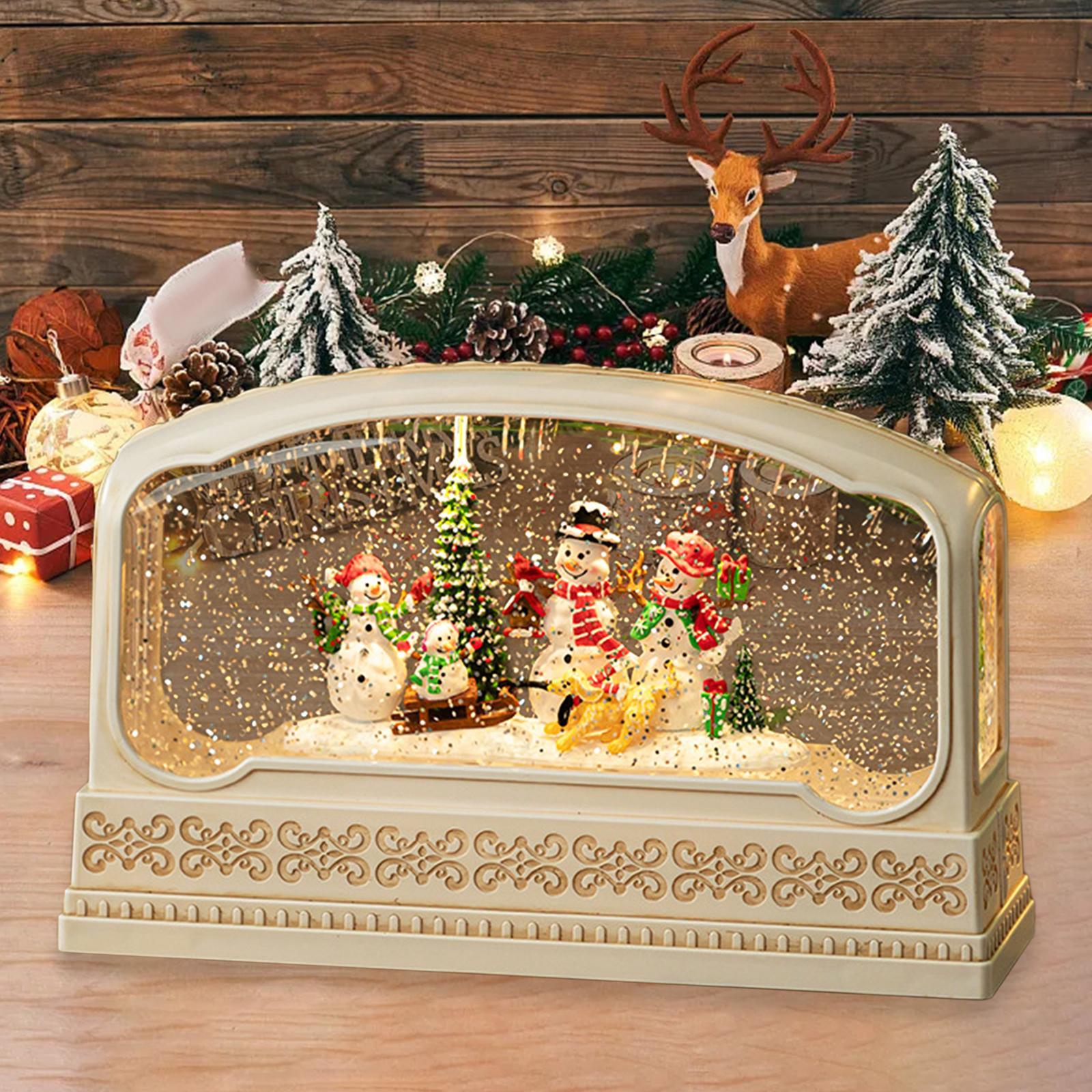 Рождественский снежный шар Рождественская статуэтка Музыкальная шкатулка Декоративная Поющая Коллекция