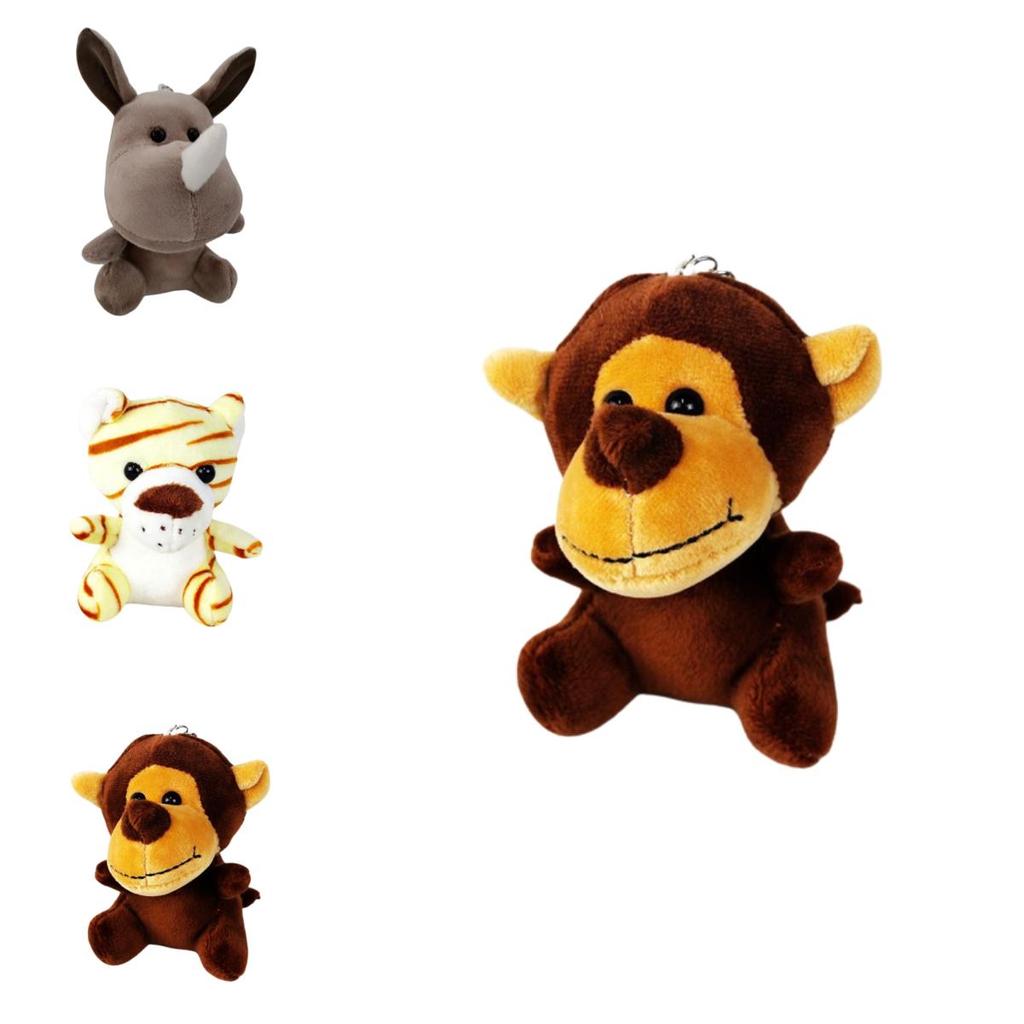 Wholesale Forest Animal Claw Machine Dolls Four Inch Tiger And Lion Plush Toys, Keychain Decorations And Accessories Plush, Pp Cotton, Customizable)