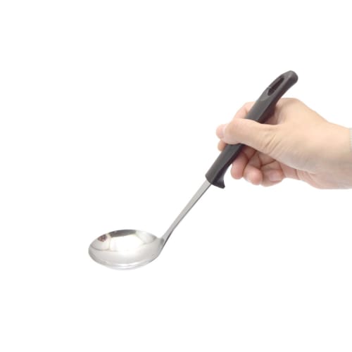 Takagi Small Stainless Steel Ladle, Dark Brown, 22.5cm Long, Hand-Fit Design, Perfect for Soups and Other Dishes, with a Handle That Fits Your Hand, D