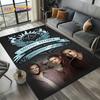 Tappeto Tappeto 3D SPN Supernatural Sign Dean Sam per Soggiorno Camera da Letto Casa Decorazione Divano, Tappeto Area Giochi Bambini Tappetino Antiscivolo