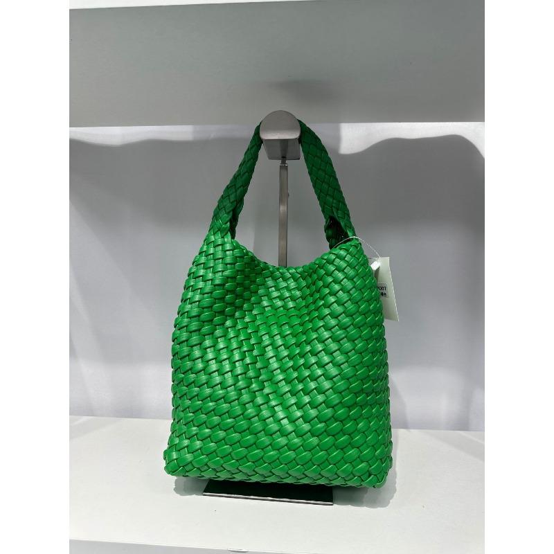 

Niche woven bag summer solid color vegetable basket portable mother and child bag casual retro shoulder messenger bag
