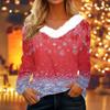 Dámské košile s dlouhým rukávem Roztomilé topy Vánoční potisky Trička Blůzy Ležérní Nadměrné velikosti Základní topy Pulovr