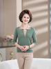 Mom's Plus Size Knit Lapel Sweater - Long-Sleeved Autumn/Winter Base Layer for Middle-Aged Women