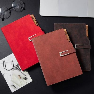 PU-Leder A5 Notizbuch mit Kartenhalter Besprechungsprotokollbuch Tragbares Notizbuch für Studenten