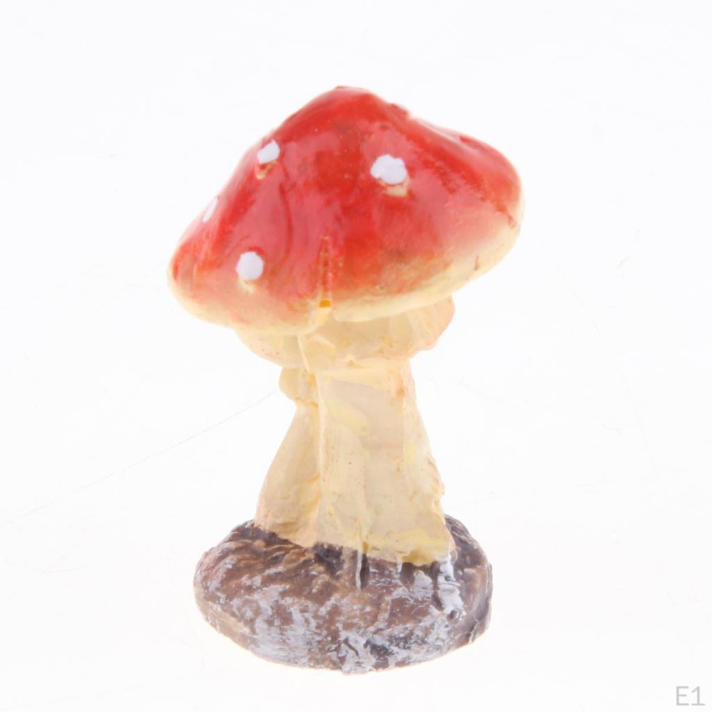 Cute Mushroom Statue Resin For Terrarium Fairy Garden DIY Ornaments