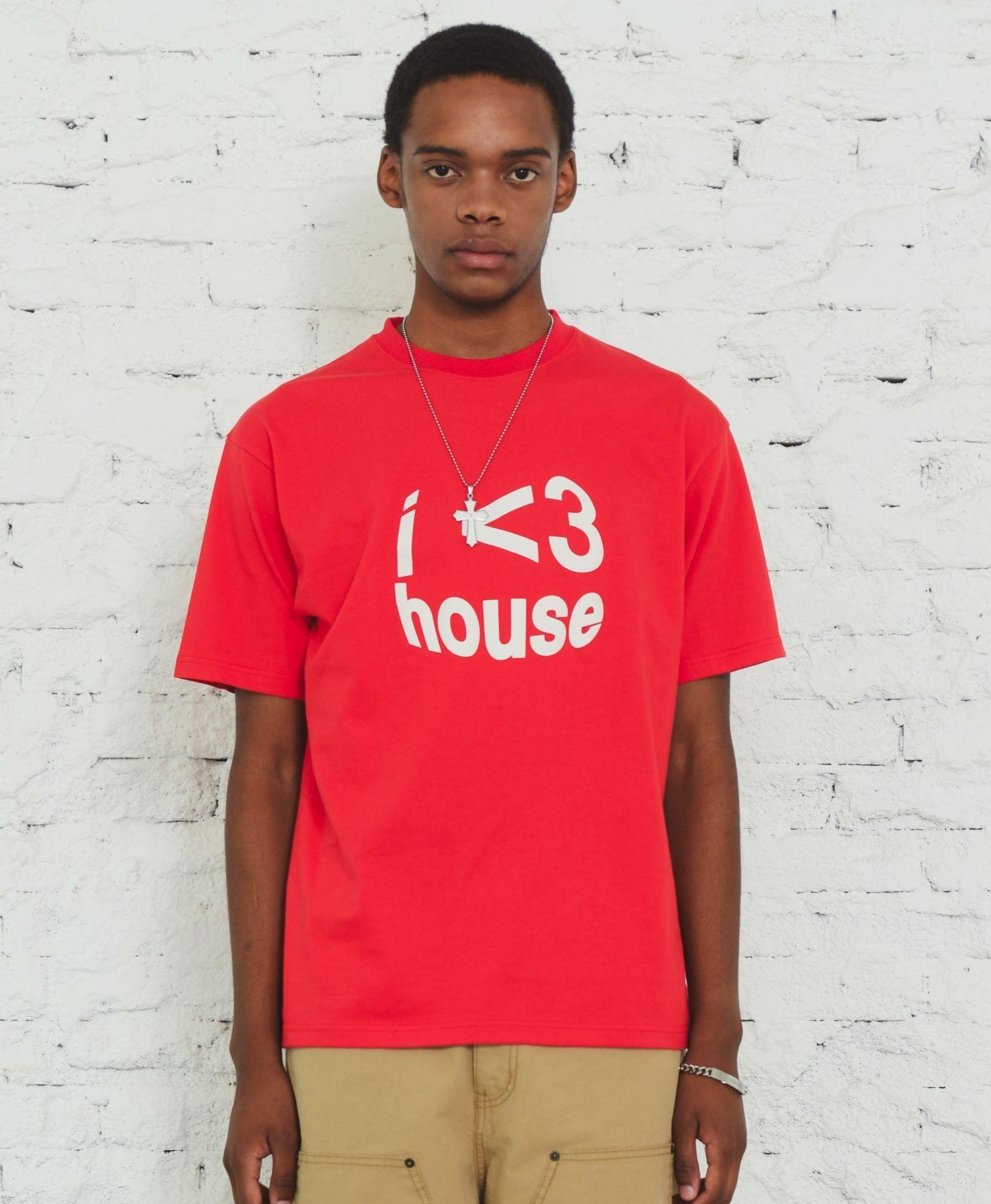 Bajubiju I Love House T-Shirt [Red] Xl