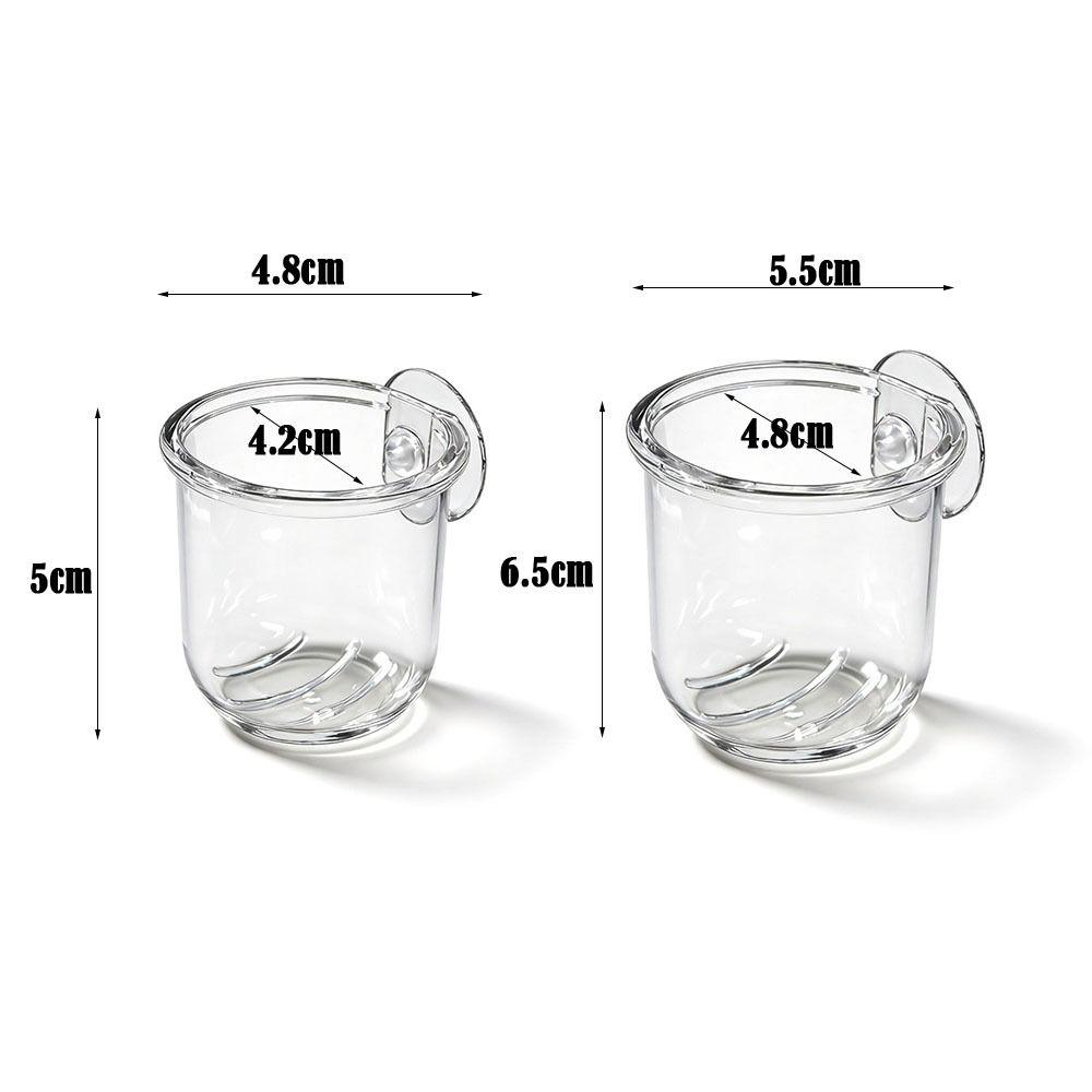Mini Plastic Fish Feeder with Suction Holder Clear Aquatic Plant Cups Waterweed Nursery Pot Aquarium Decoration Tool