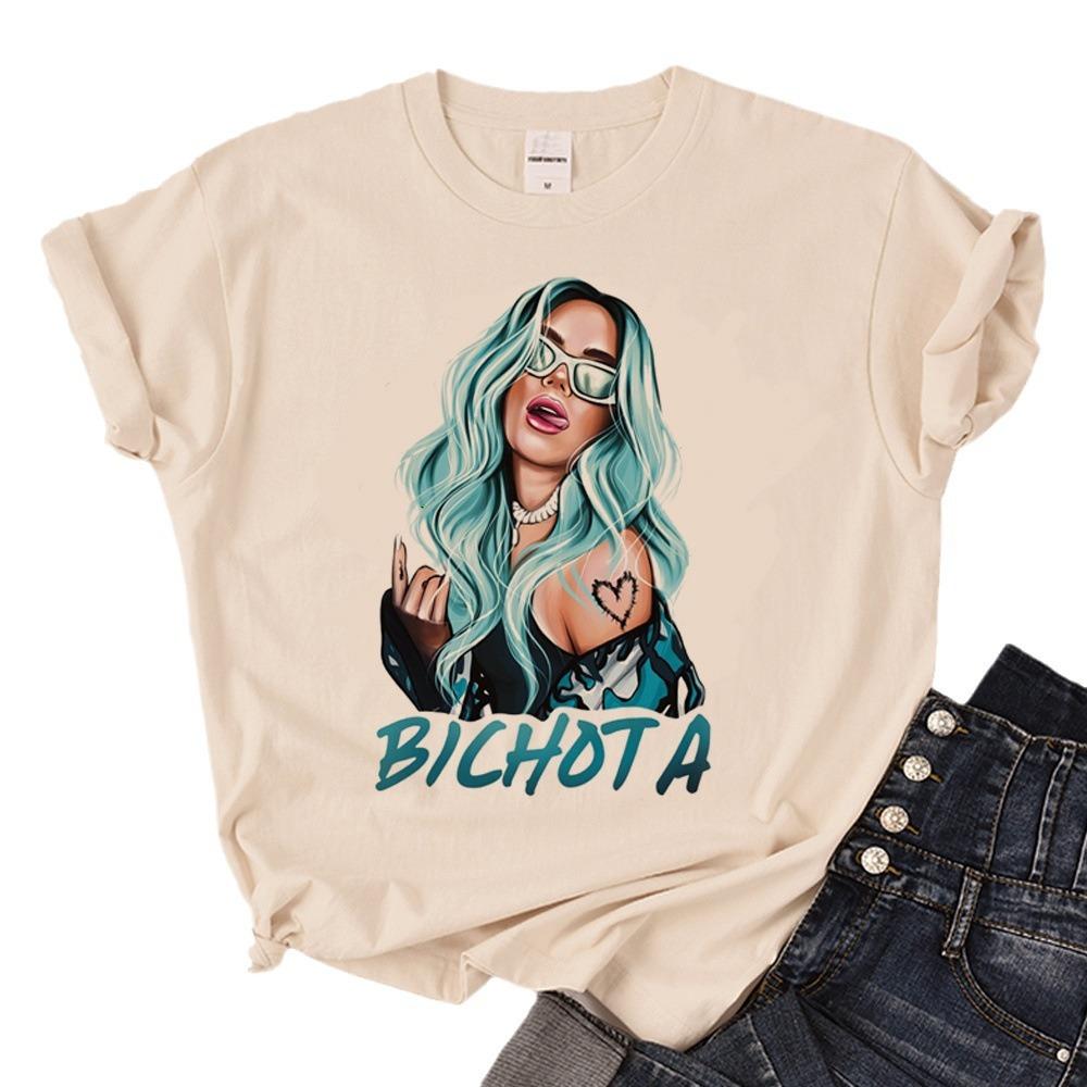 Singer Printed T-Shirt Fashion Trend Short Sleeve Cotton T-Shirt